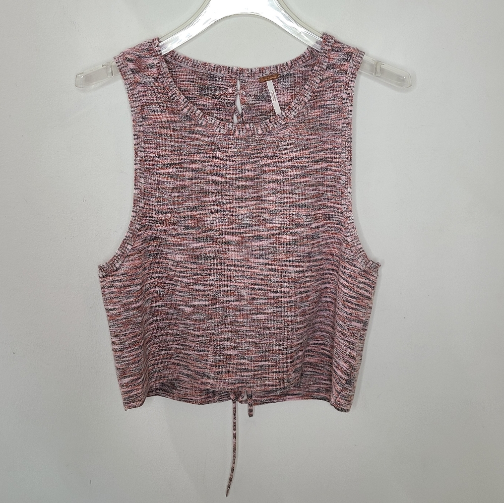 FREE PEOPLE Lace-up Tank Top Best Of Us Onyx Blossom Sz S NWT #OB1484522 - Picture 3 of 11